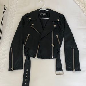 Nasty Gal Leather Moto Jacket